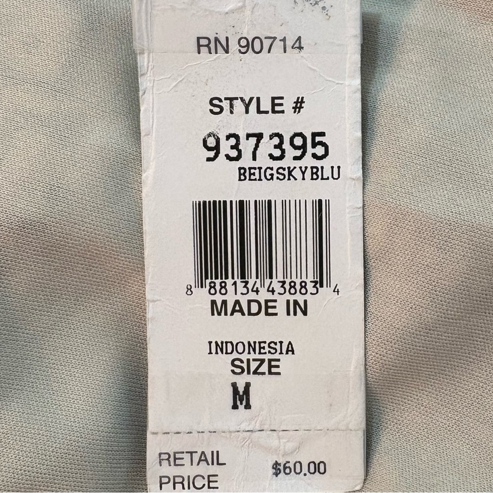 NWT, MSK, Halter Midi Dress with Gold Chain Neckline, Black/White/Blue, Size M - Picture 7 of 11